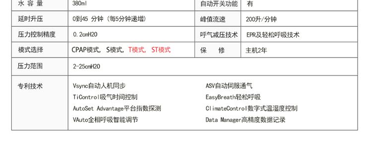 瑞思迈呼吸机S9 VPAP ST双水平呼吸机